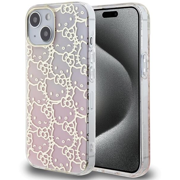 Zadní Kryt Hello Kitty pro Apple iPhone 15 Hello Kitty růžové pohádky Hello (HKHCP15SHCHPEP)